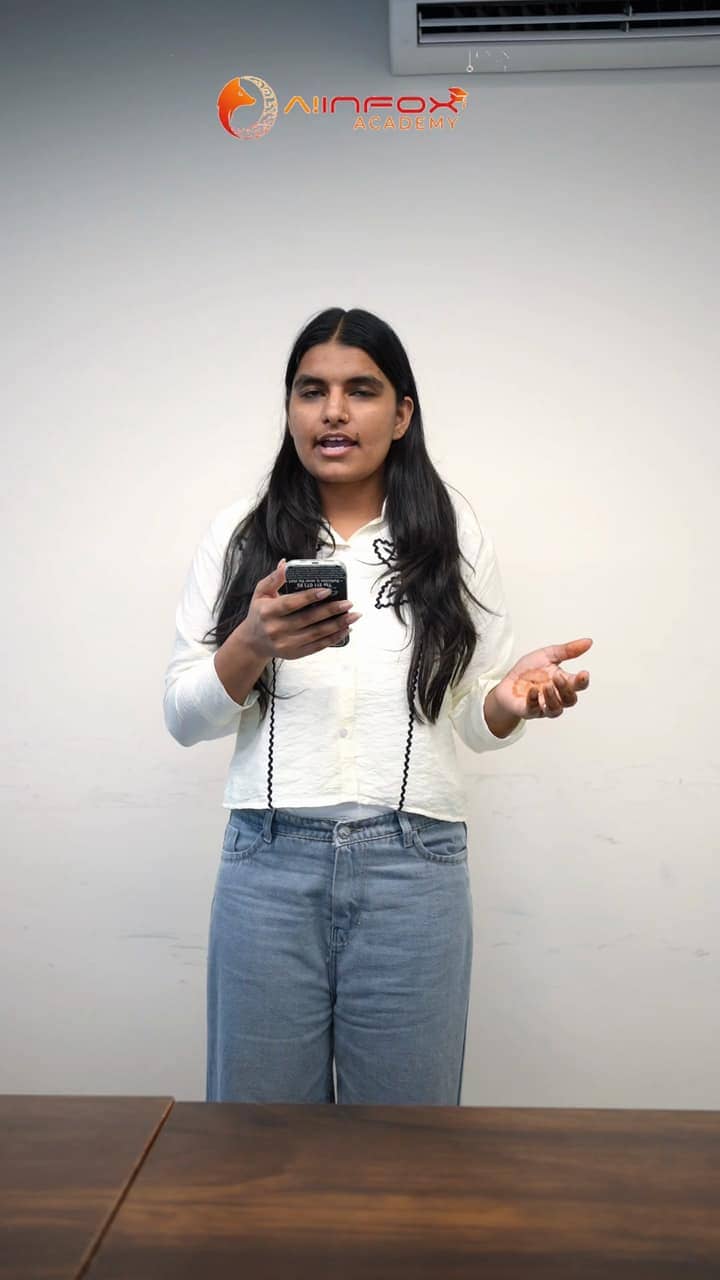 Rekha, who learnt AI engineering at Aiinfox Academy and now works as an AI engineer, talking about the course